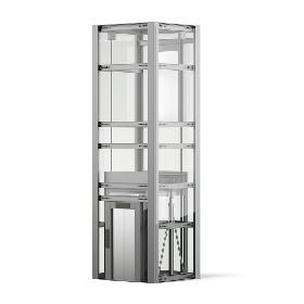 3D Glass Elevator 3D Model